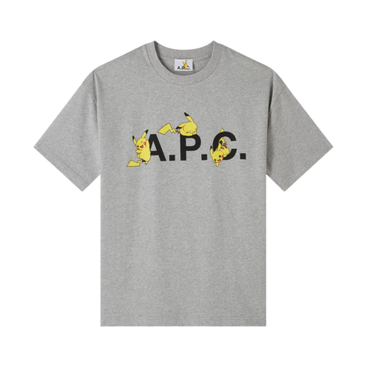 A.P.C. Pokemon Pikachu T-Shirt Heather Pale Gray
