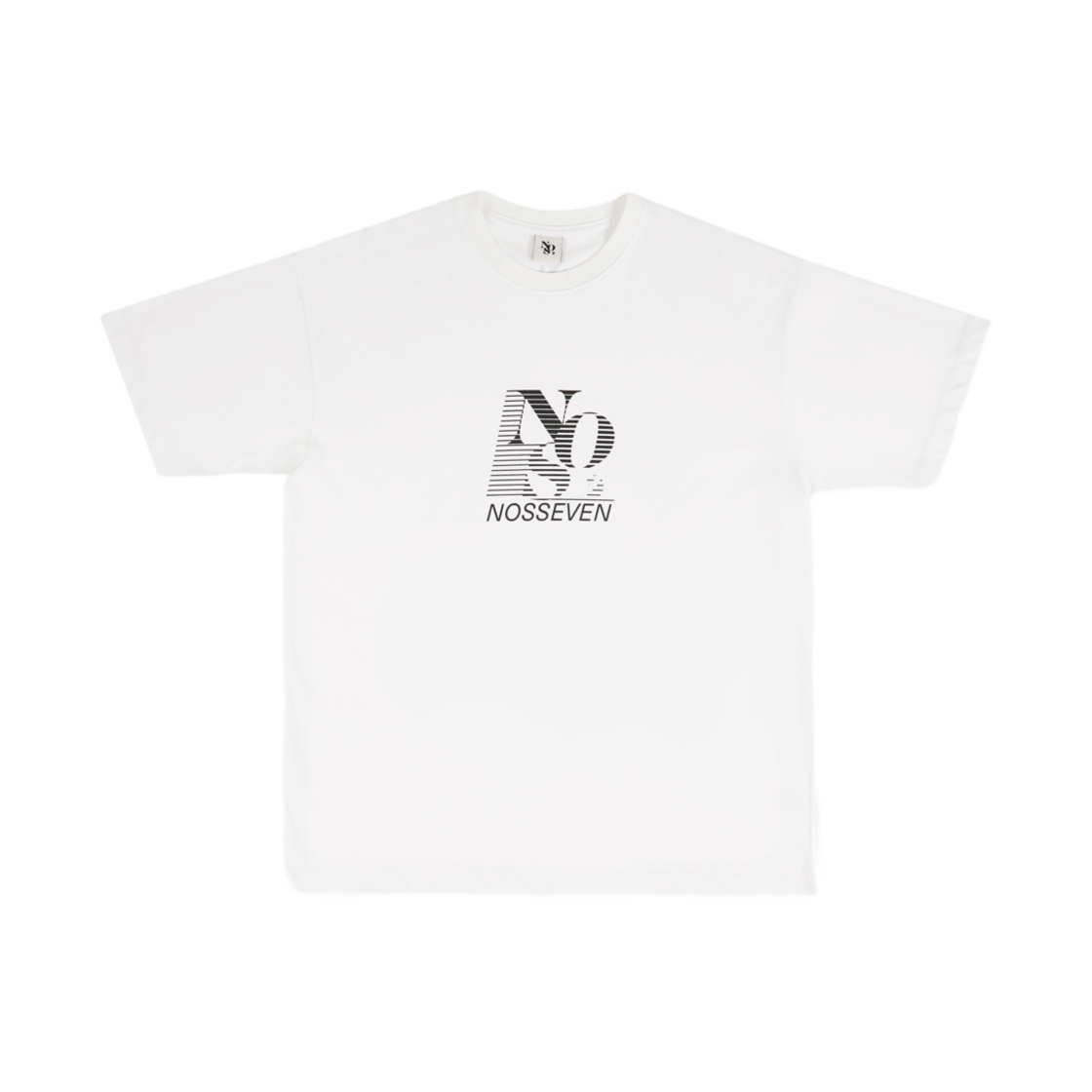 NOS7 라인 슬래쉬 티셔츠 화이트(NOS7 Line Slash T-Shirt White)