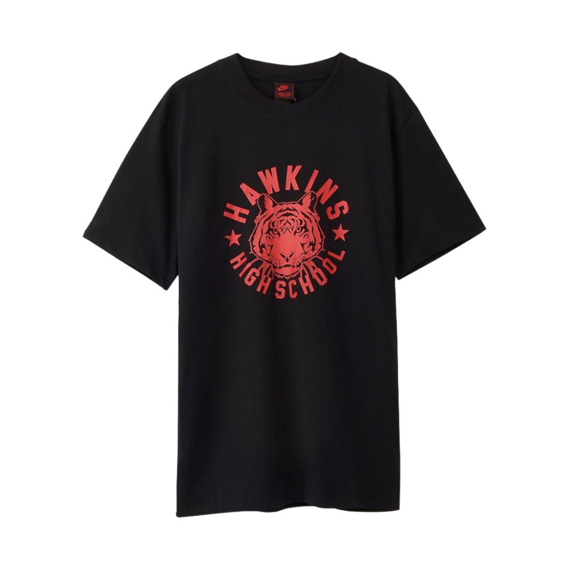 나이키 x 기묘한 이야기 NRG 티셔츠 블랙 레드(Nike x Stranger Things NRG T-Shirt Black Red)
