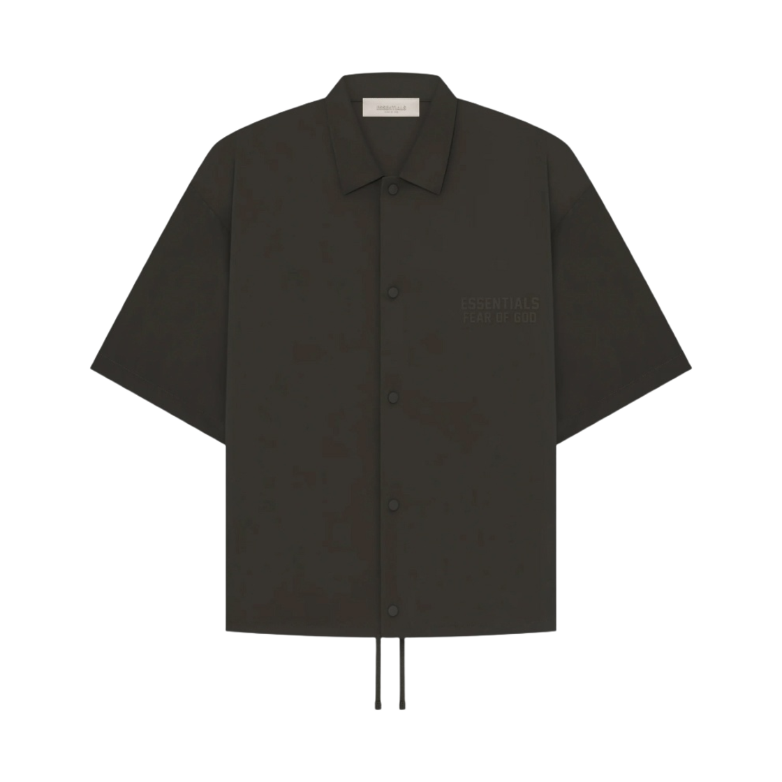 에센셜 숏슬리브 나일론 셔츠 오프 블랙 - 23SS