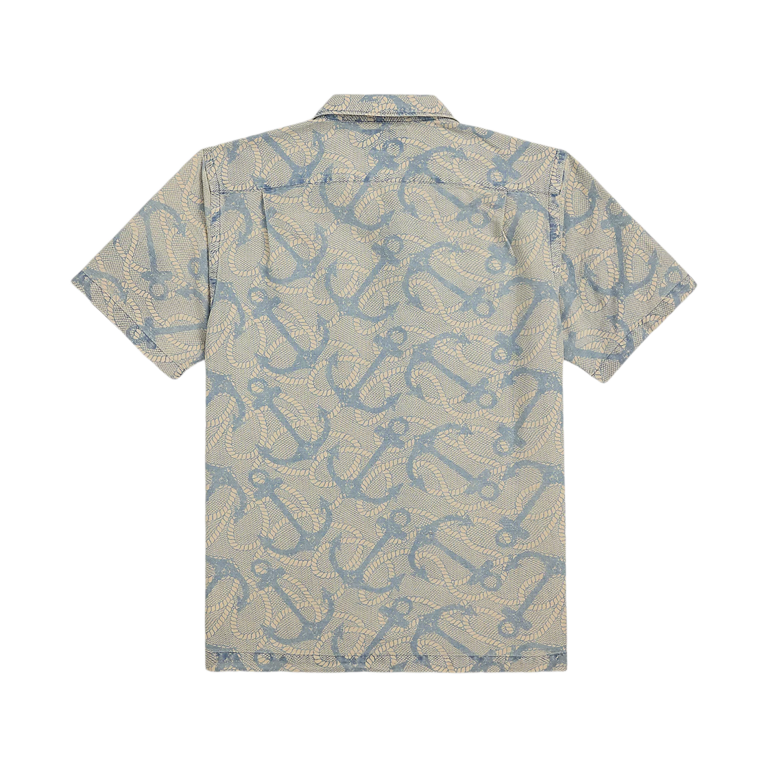 더블알엘 인디고 앵커 프린트 캠프 셔츠 인디고 크림 멀티(Double RL Indigo Anchor Print Camp Shirt Indigo Cream Multi) - 2