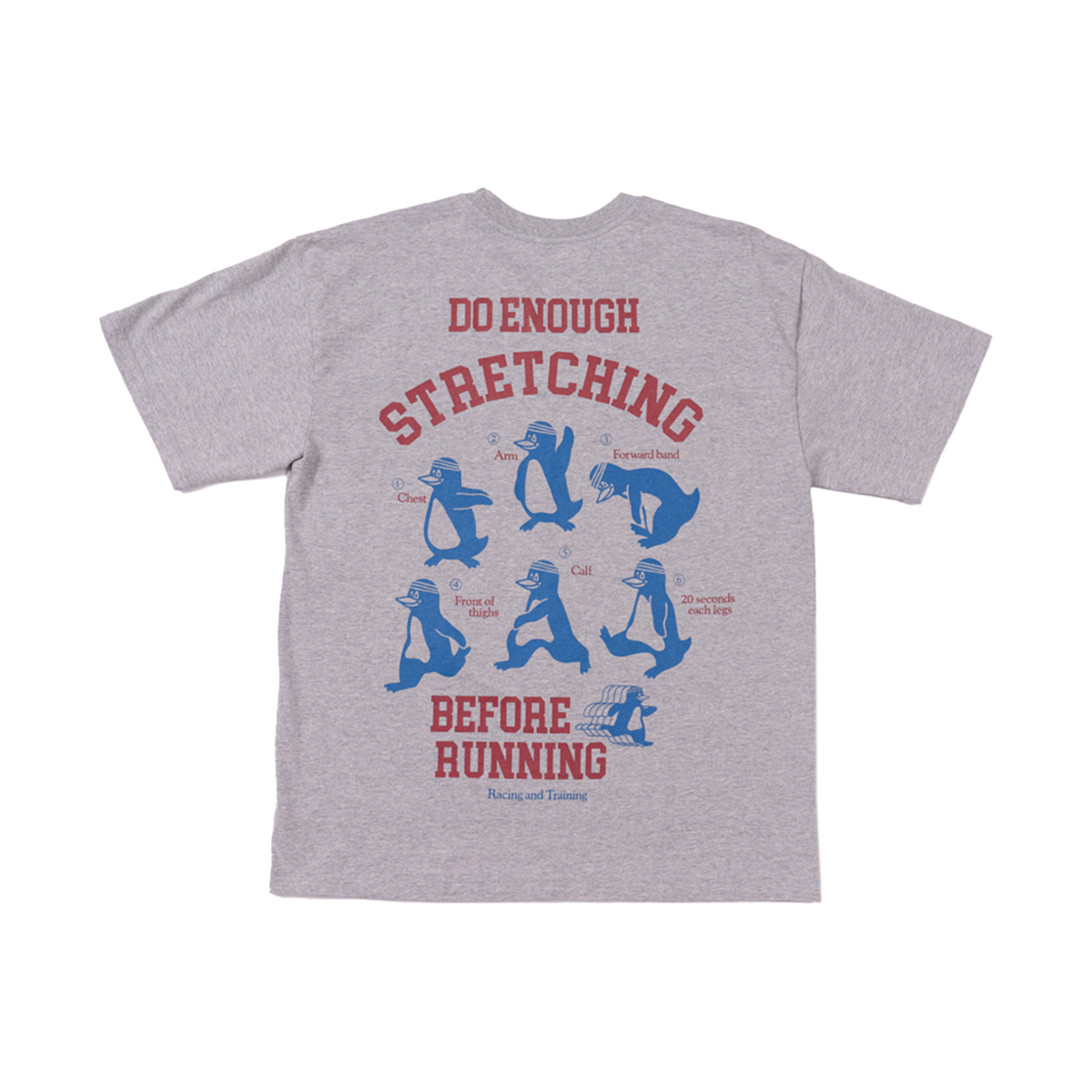 빅웨이브 컬렉티브 스트레칭 위드 펭귄스 반팔티 스포츠그레이(Bigwave Collective Stretching With Penguins Tee Sport Gray) - 1