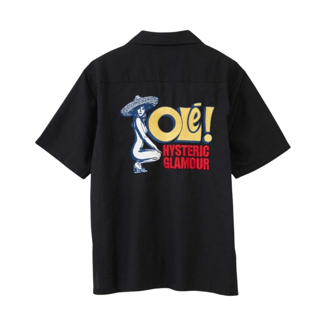 히스테릭 글래머 히스테릭 OLE 자수 오픈 칼라 셔츠 블랙(Hysteric Glamour Hysteric OLE Embroidered Open Collar Shirt Black) - 2