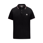 Moncler Logo Polo Shirt Black - 23SS