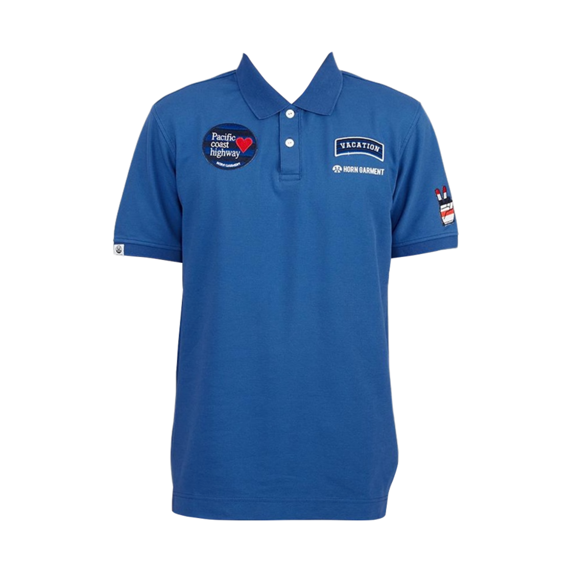 HCM-2A-AP04 Horn Garment Golf Wear Polo T-Shirt Blue