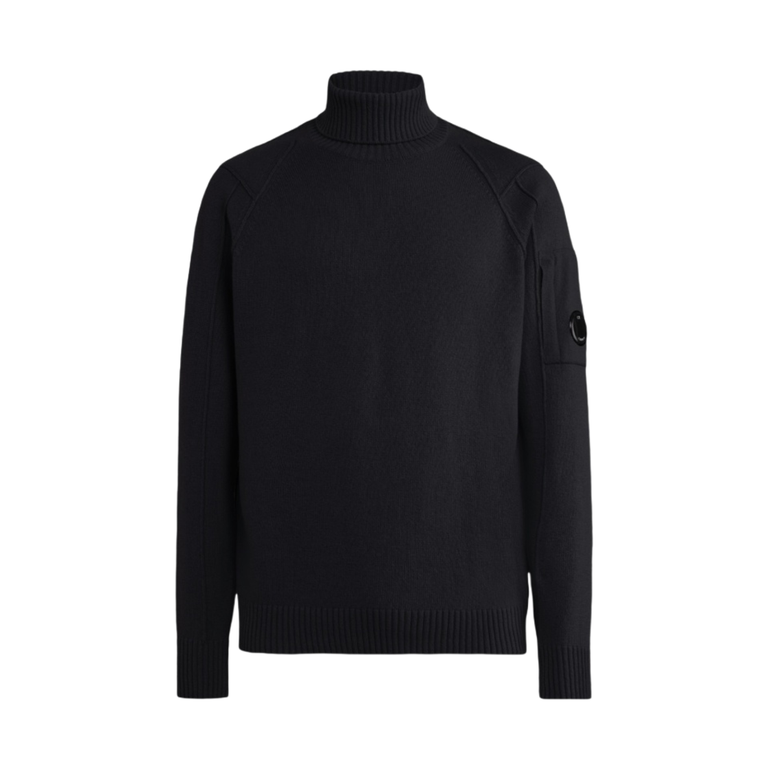15CMKN088A005504A999 C.P. Company Lambswool Roll Neck Jumper Black - 23FW
