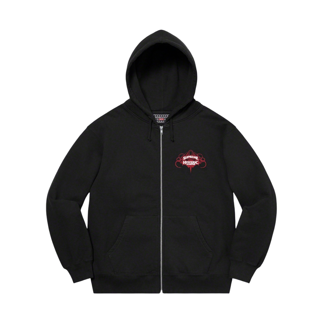 슈프림 x 히스테릭 글래머 집업 후드 스웨트셔츠 블랙 - 21SS(Supreme x Hysteric Glamour Zip Up Hooded Sweatshirt Black - 21SS) - 1