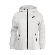 (W) Nike NSW Tech Fleece Windrunner Full Zip Hoodie Light Grey Heather - Asia