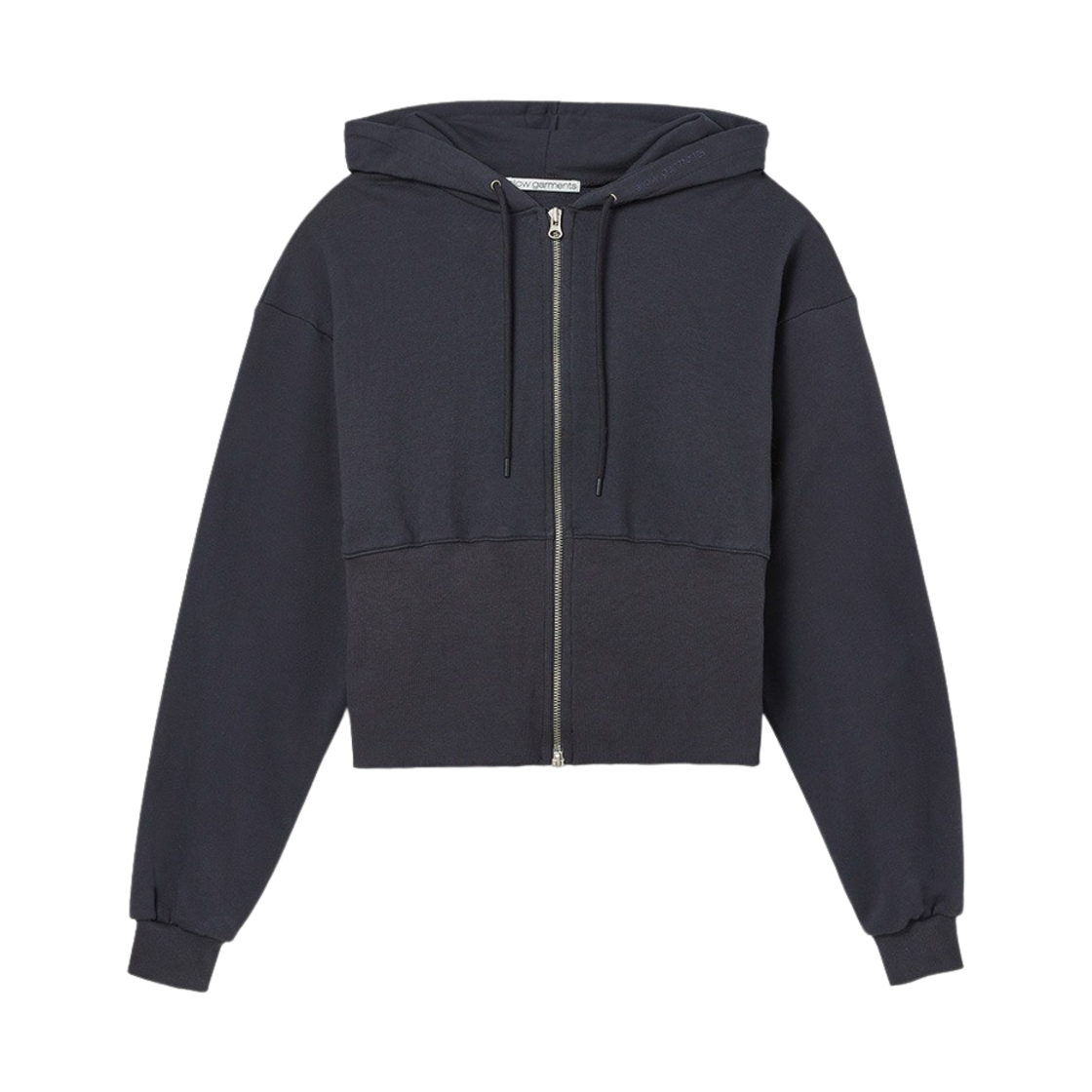 슬로우가먼츠 엠브로이더드 후드 집업 네이비(Sllow Garments Embroidered Hooded Zip-up Navy) - 1