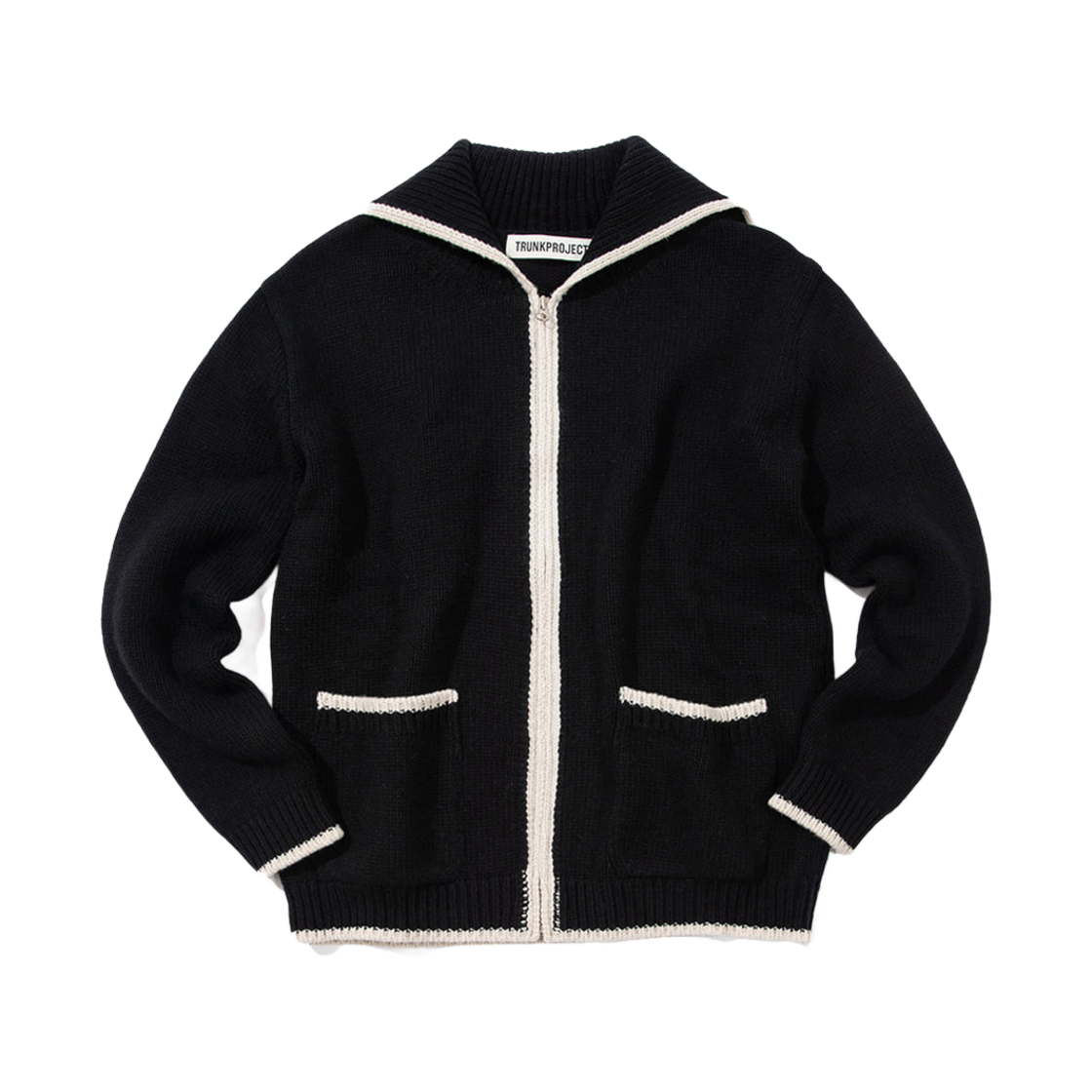트렁크프로젝트 윕 스티치 카디건 블랙(TRUNKPROJECT Whipstitch Cardigan Black)
