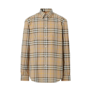 Burberry Check Cotton Shirt Truffle