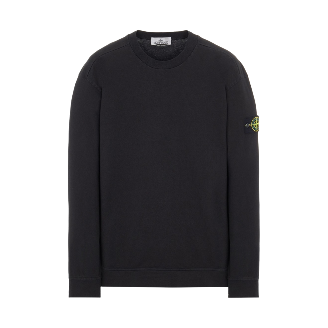 스톤 아일랜드 63750 가먼트 다이드 헤비 코튼 롱슬리브 티셔츠 블랙 - 22SS