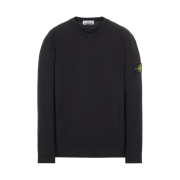 Stone Island 63750 Garment Dyed Heavy Cotton Long Sleeve T-Shirt Black - 22SS