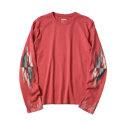 Kapital Ortega Jersey Crewlon T-Shirt Red