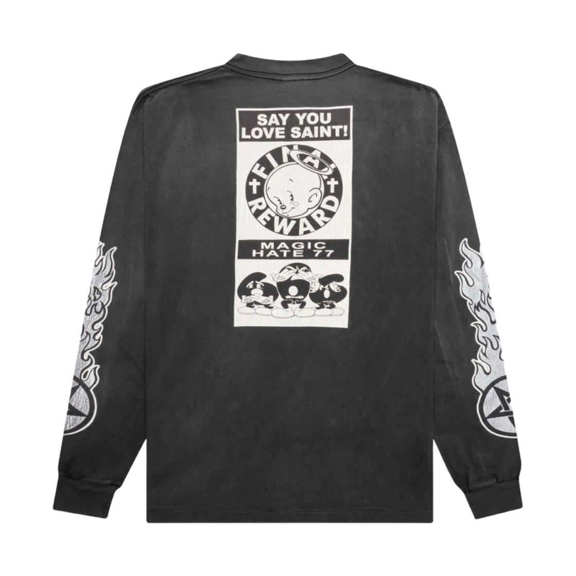세인트 마이클 파이어 베이비 롱슬리브 티셔츠 블랙 - 23SS(Saint Mxxxxxx Fire Baby L/S T-Shirt Black - 23SS) - 2