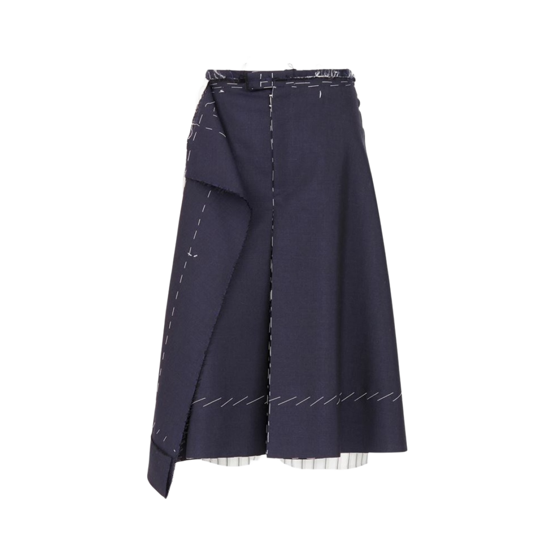 S51MA0451S49892524 (W) Maison Margiela Anonymity of the Lining Skirt Navy White Stripe