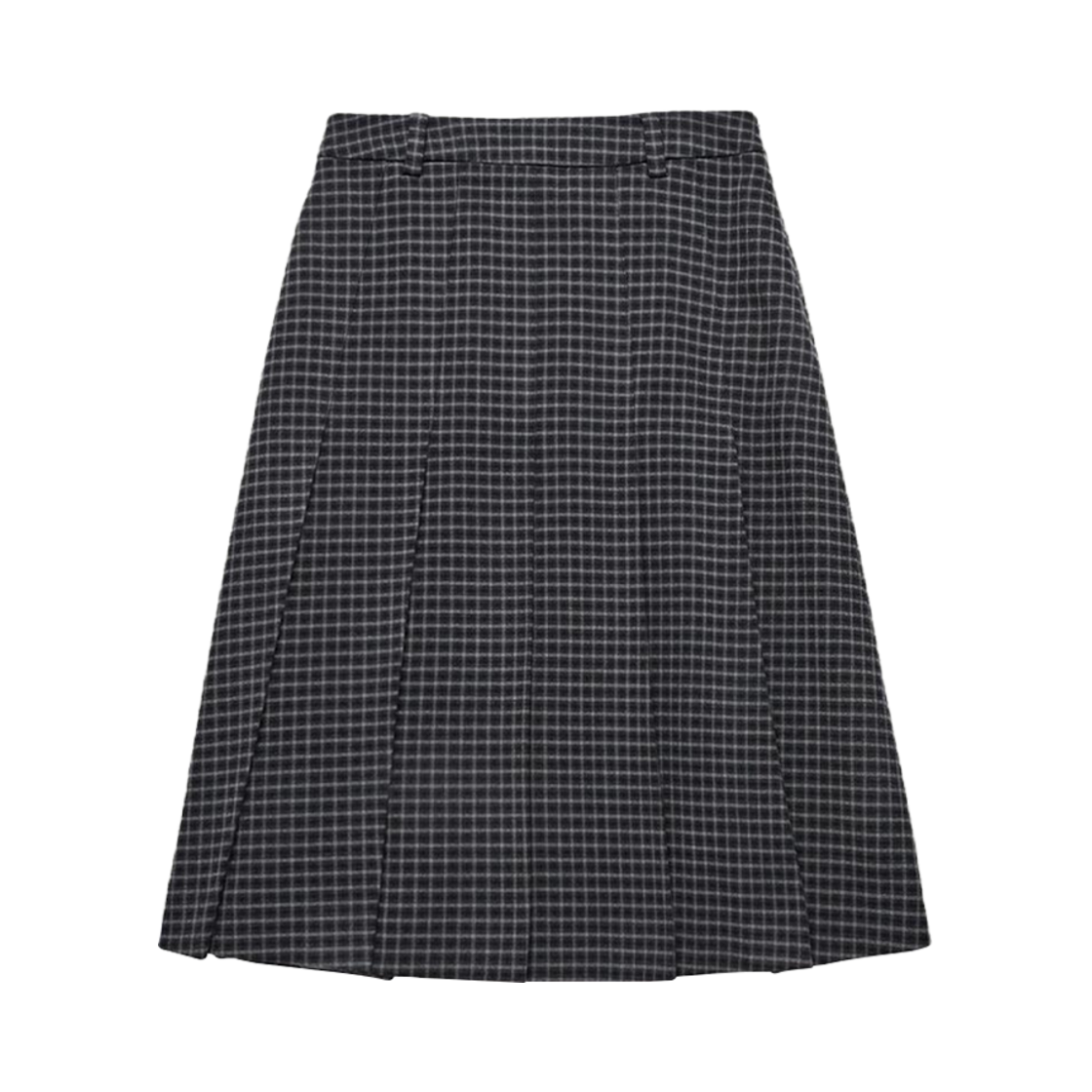 (W) 던스트 플란넬 플리츠 미디 체크 스커트 체크((W) Dunst Flannel Pleats Midi Check Skirt Check) - 1