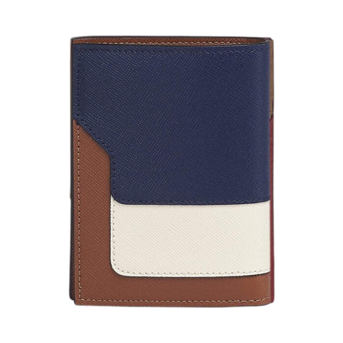마르니 사피아노 반지갑 블루블랙 쉘 모카(Marni Saffiano Bi-Fold Wallet Blublack Shell Moca) - 3