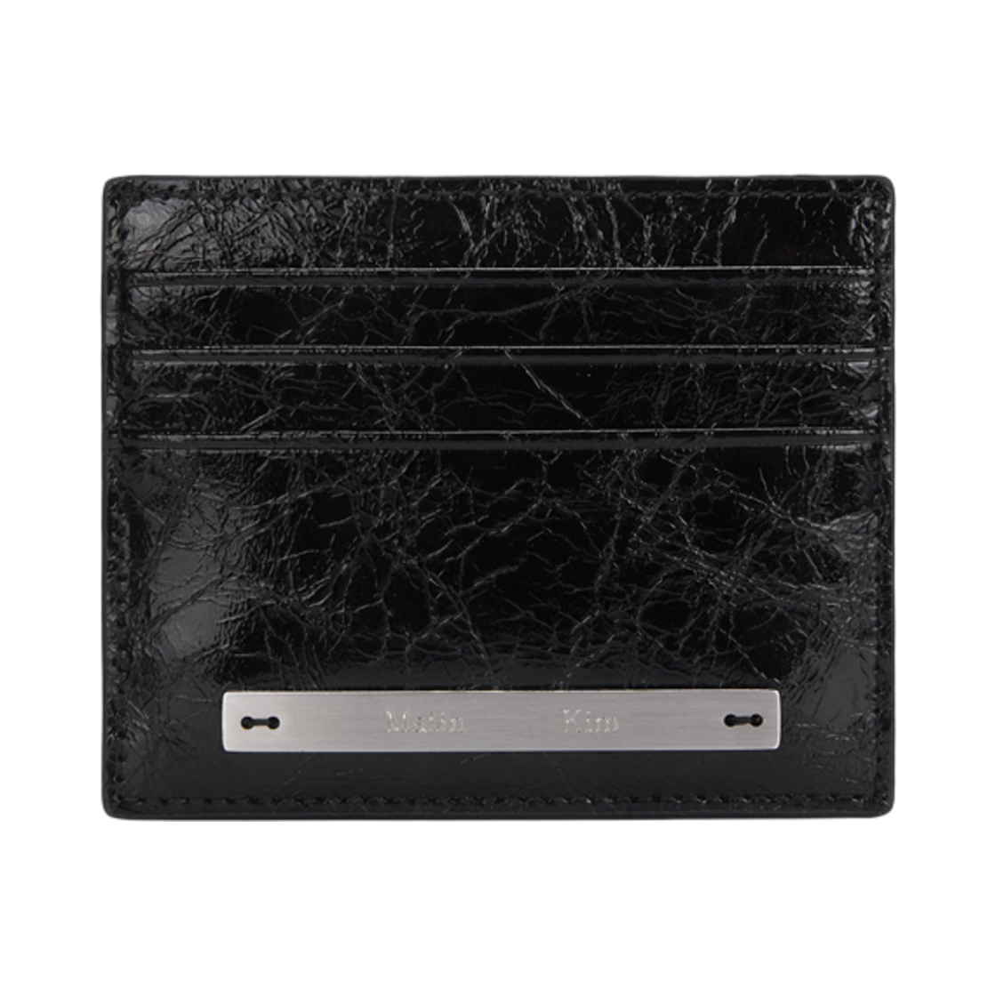 마뗑킴 글로시 슬림 메탈 카드 홀더 블랙(Matin Kim Glossy Slim Metal Card Holder Black)