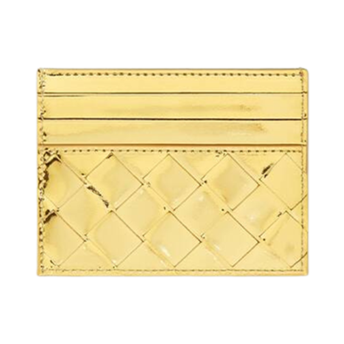 보테가 베네타 인트레치아토 크레딧 카드 케이스 골드(Bottega Veneta Intrecciato Credit Card Case Gold) - 2