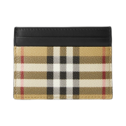 Burberry Check and Leather Card Case Archive Beige