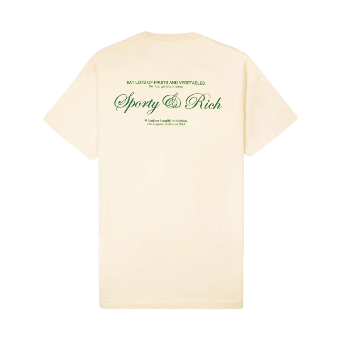 스포티 앤 리치 스크립트 티셔츠 크림(Sporty & Rich Script T-ShirtCream) - 2