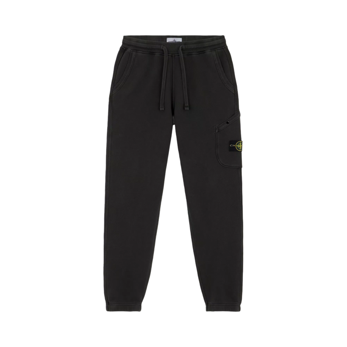 811561141-V0162 Stone Island 61141 Organic Cotton Diagonal Fleece Old Effect Cargo Jogger Pants with Pockets Lead Grey - 24FW