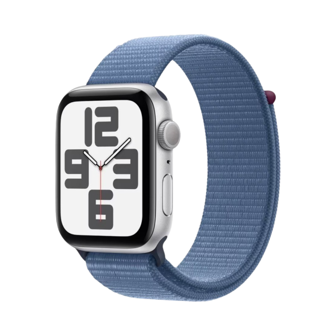 애플 워치 SE 2023 44mm GPS 실버 알루미늄 케이스 스포츠 루프 윈터 블루 (국내 정식 발매 제품)