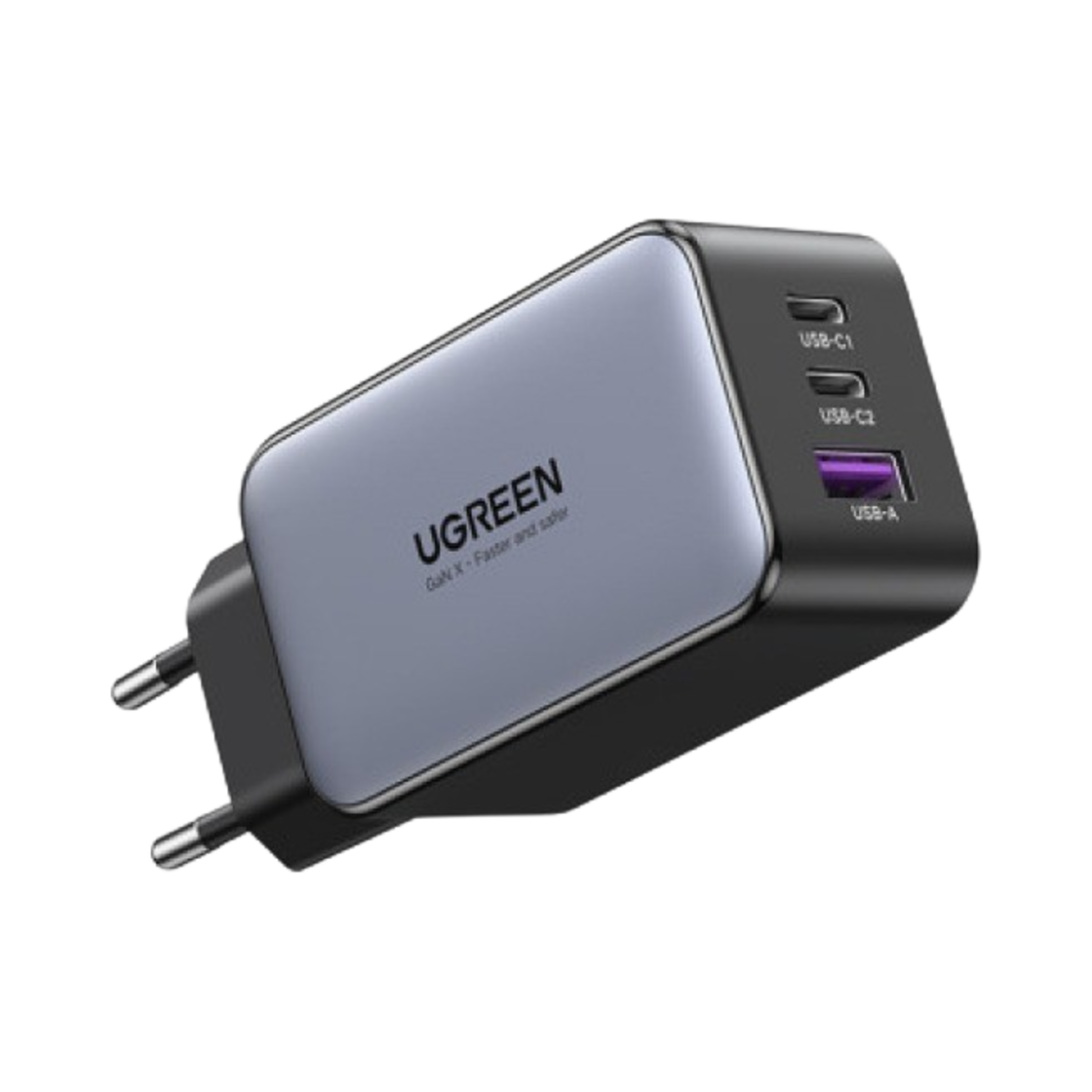 유그린 65W 3포트 GaN PD PPS QC 고속 충전기 그레이 (국내 정식 발매 제품)(Ugreen 65W 3-Port GaN PD PPS QC Fast Charger Grey (Korean Ver.))