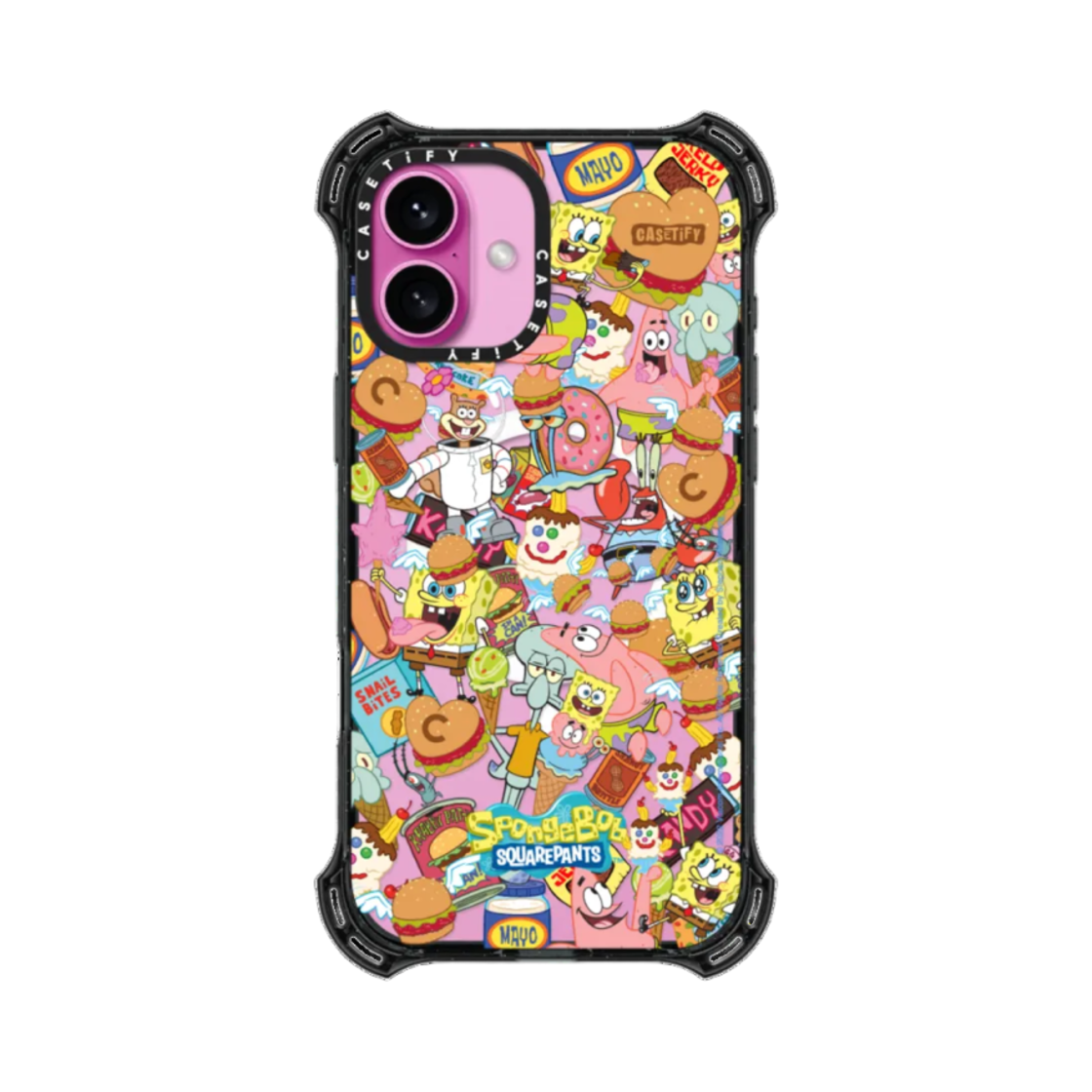 케이스티파이 스폰지밥 피크닉 점블 바운스 케이스 블랙(Casetify SpongeBob Picnic Jumble Bounce Case Black) - 3