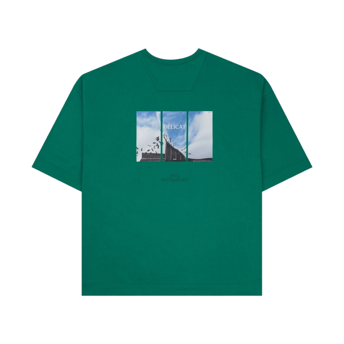 준지 그래픽 오버사이즈 숏슬리브 티셔츠 애플 그린(Juun.J Graphic Oversized Short Sleeve T-Shirt Apple Green) - 1