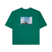 Juun.J Graphic Oversized Short Sleeve T-Shirt Apple Green