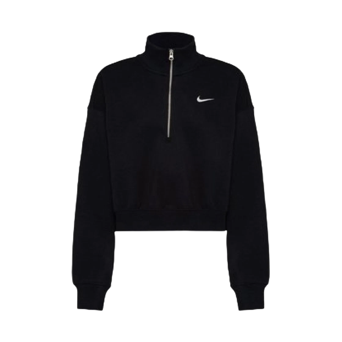 Nike (W) Nike NSW Phoenix Fleece Half Zip Cropped Sweatshirt Black - Asia · M