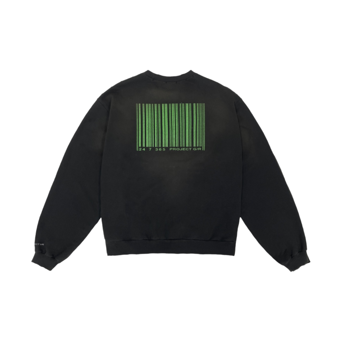 프로젝트 G/R X-제네레이션 워시드 스웨트셔츠 블랙(Project G/R X-Generation Washed Sweatshirt Black) - 2