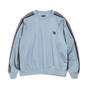 Needles Track Crewneck Poly Smooth Sax Blue