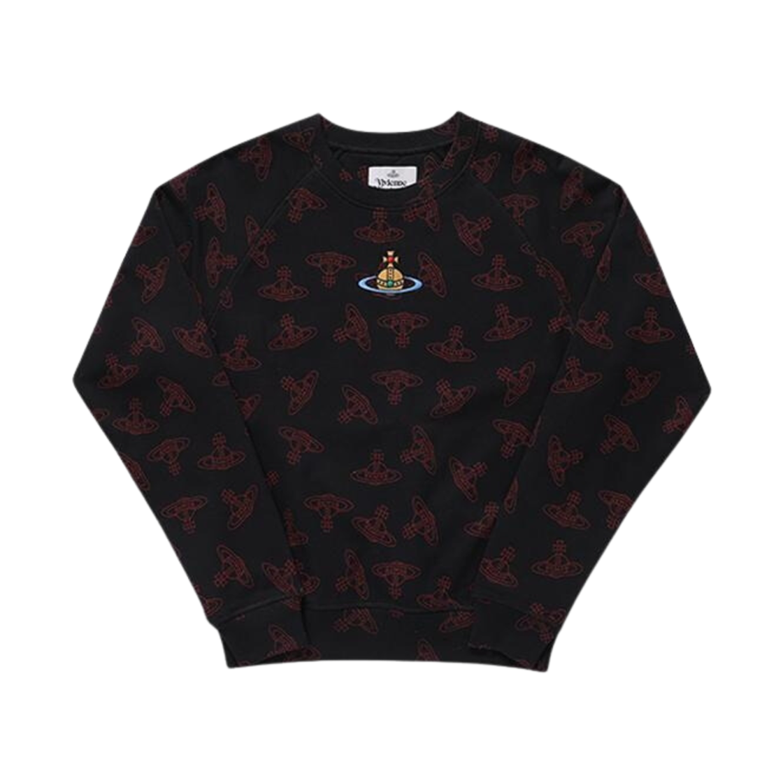 3I010004-J0079-N303 (W) Vivienne Westwood Cotton Sweatshirt Black Red