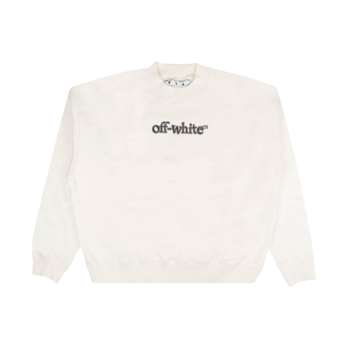 OMBA054F21FLE0010110 Off-White Logo Skate Crewneck White