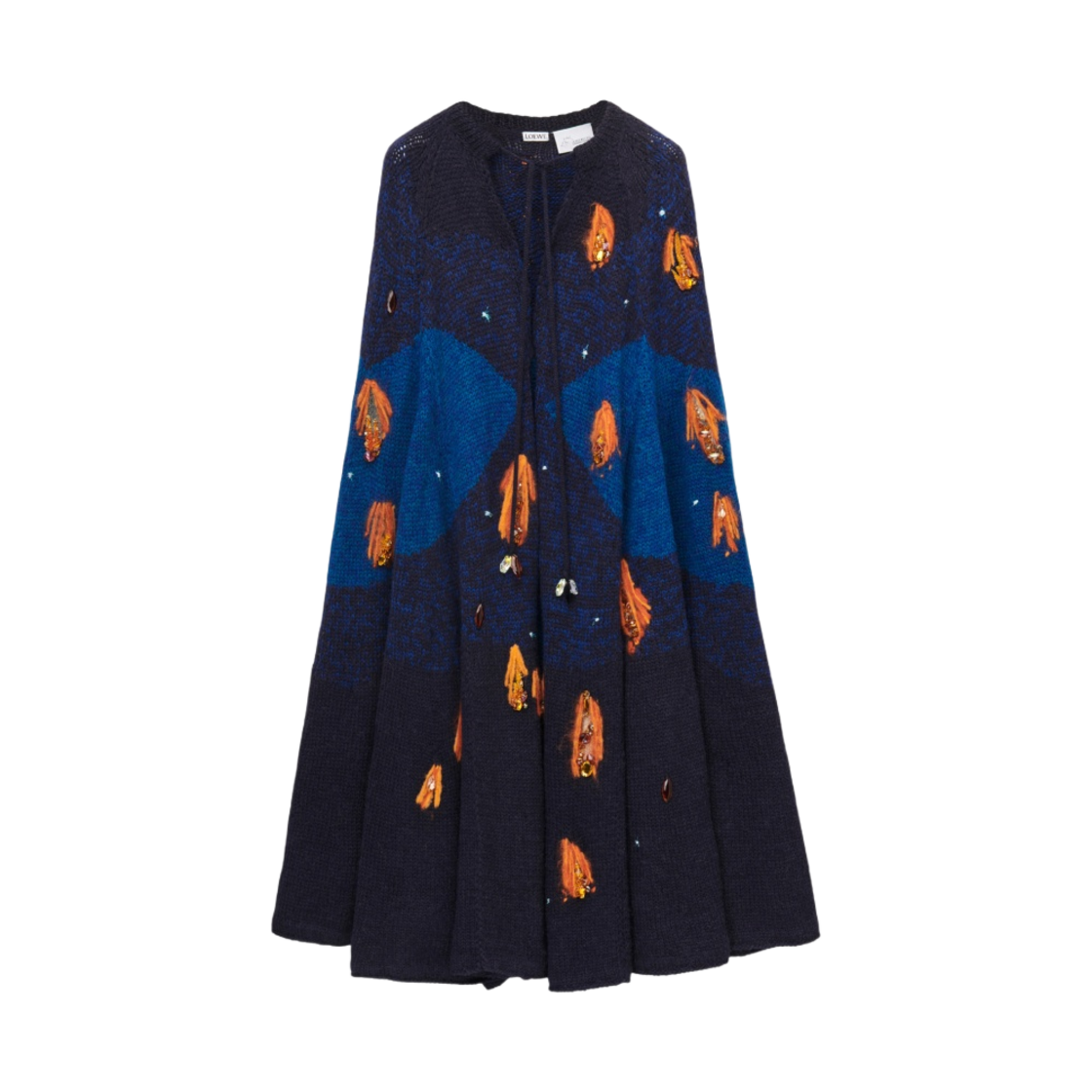 로에베 x 하울의 움직이는 성 매지컬 스카이 울 앤 알파카 블렌드 케이프 다크 블루(Loewe x Howl's Moving Castle Magical Sky Cape in Wool and Alpaca Blend Dark Blue) - 1