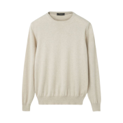 Loro Piana Baby Cashmere Classic Crewneck Natural Melange