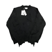 Undermycar Rabban Destroyed Long Sleeve Knit Dark Ink - 23FW