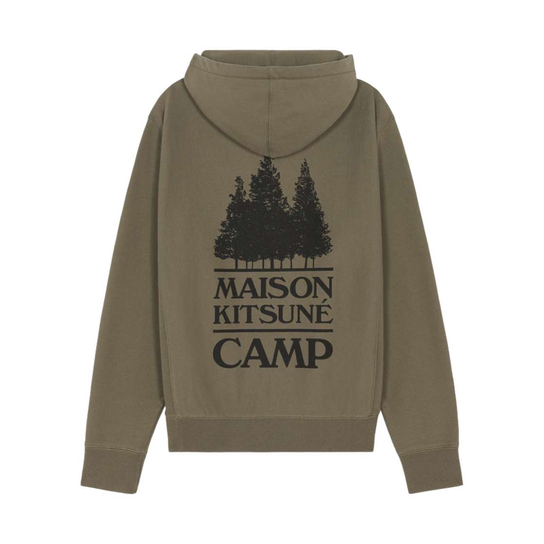 메종 키츠네 맥시 백 MK 캠프 릴렉스드 후드 다크 카키(Maison Kitsune Maxi Back MK Camp Relaxed Hoodie Dark Khaki) - 2