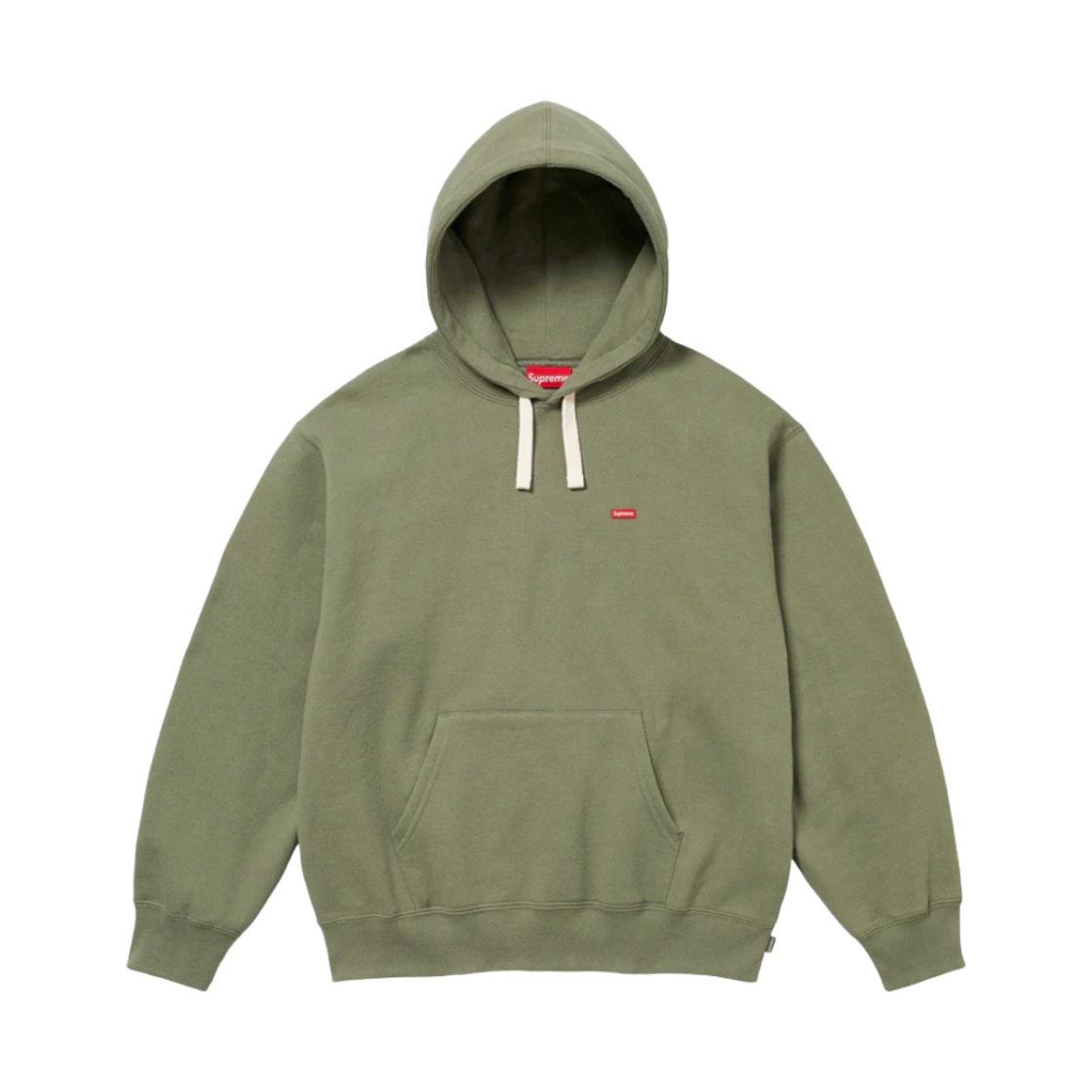 슈프림 스몰 박스 드로우코드 후드 스웨트셔츠 라이트 올리브 - 23FW