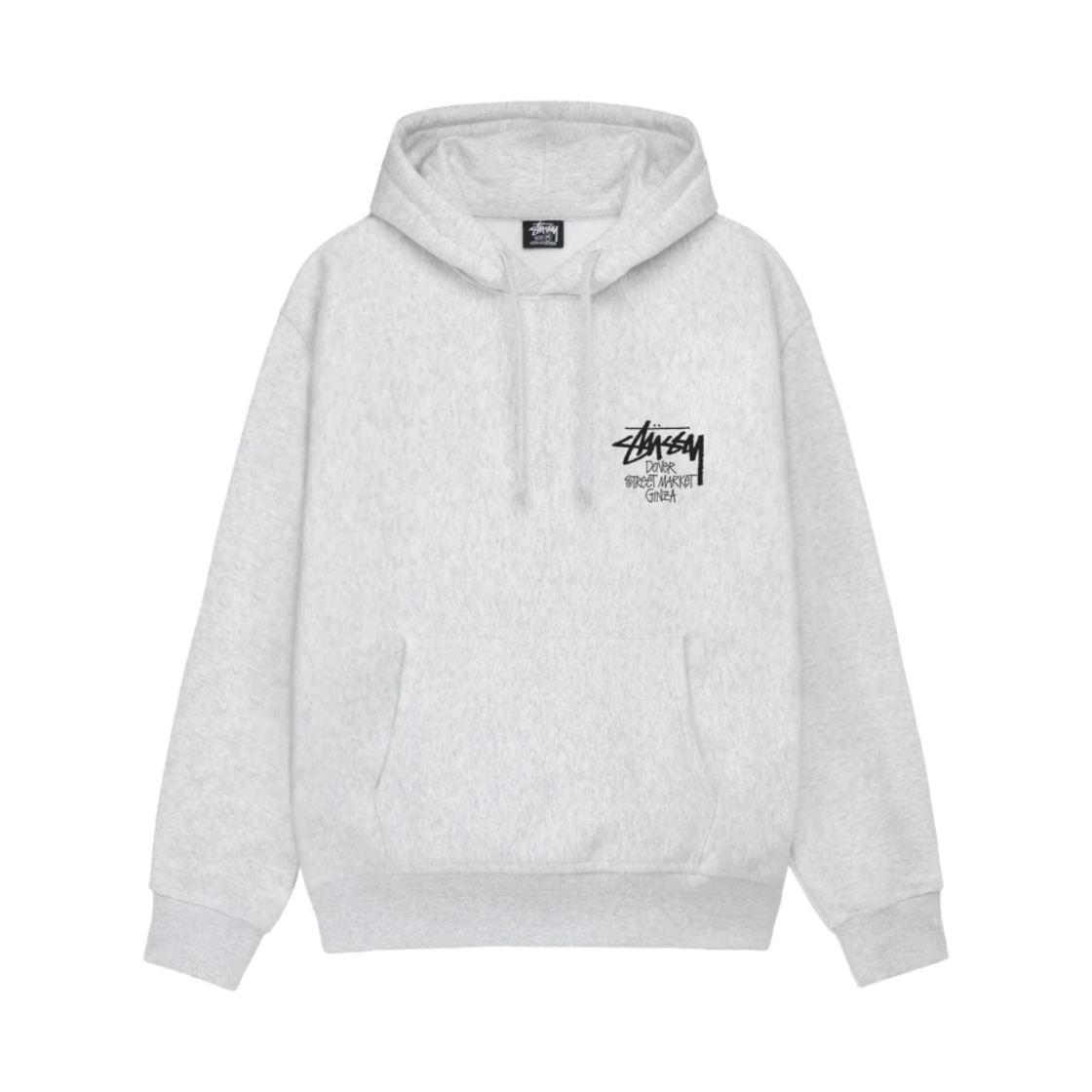 스투시 스탁 도버 스트리트 마켓 긴자 후드 애쉬 헤더(Stussy Stock DSM Ginza Hoodie Ash Heather) - 2