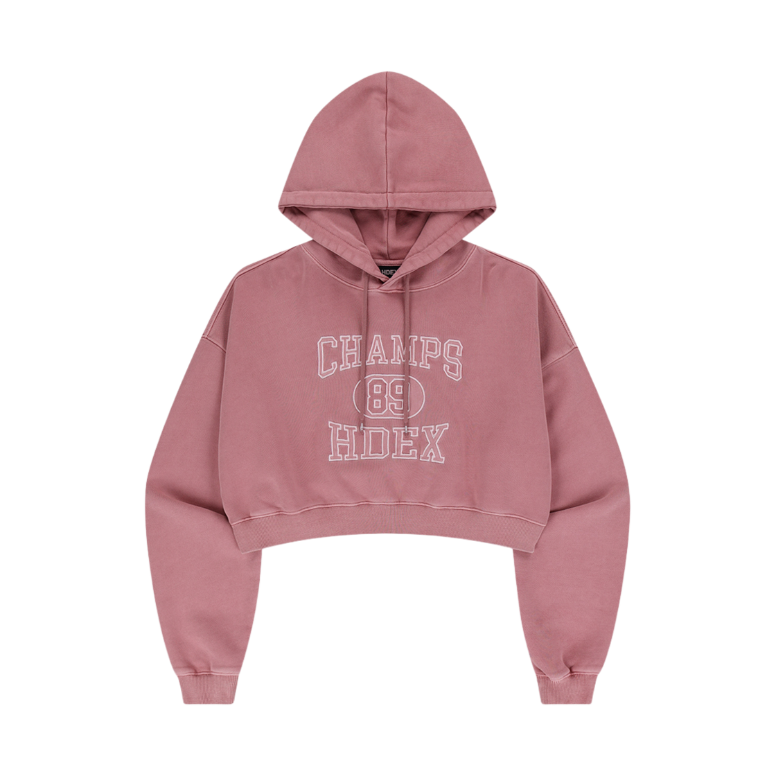 에이치덱스 우먼스 챔프스 피그먼트 크롭 후디 피그먼트 핑크