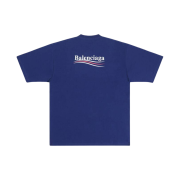 Balenciaga Political Campaign T-Shirt Large Fit Pacific Blue White