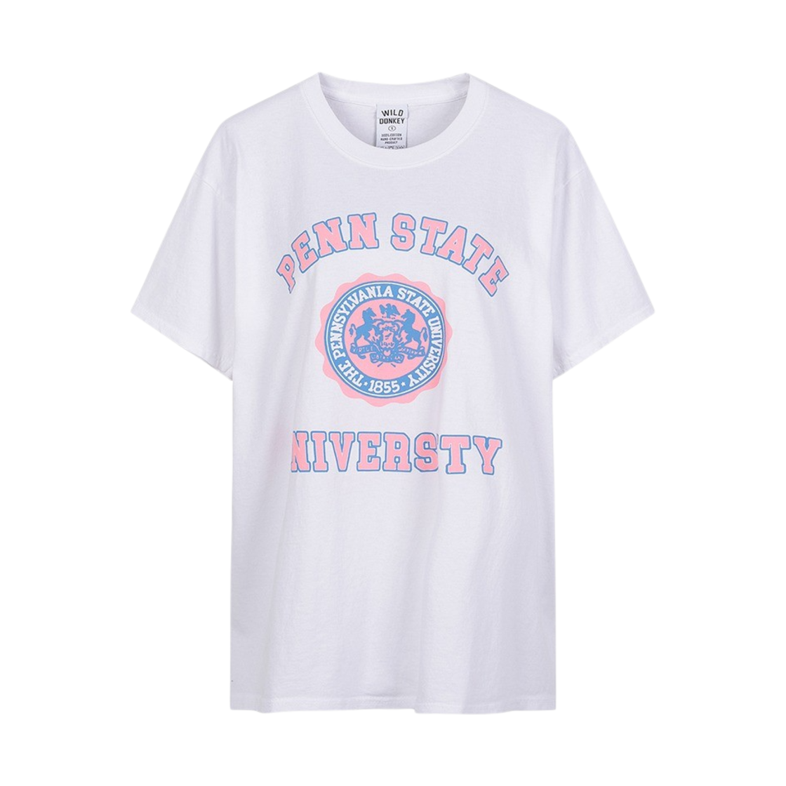 와일드 동키 우먼 펜 스테이트 티셔츠 화이트(Wild Donkey Women Penn State T-Shirt White)