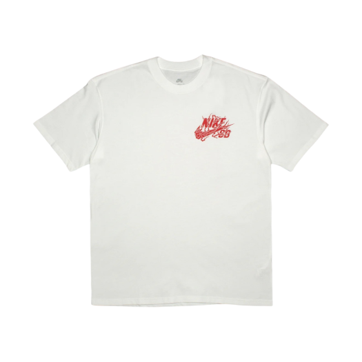 Nike SB Skate T-shirt White University Red - Asia