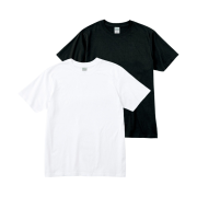 Printstar Light Round T-Shirt White Black (2Pack)