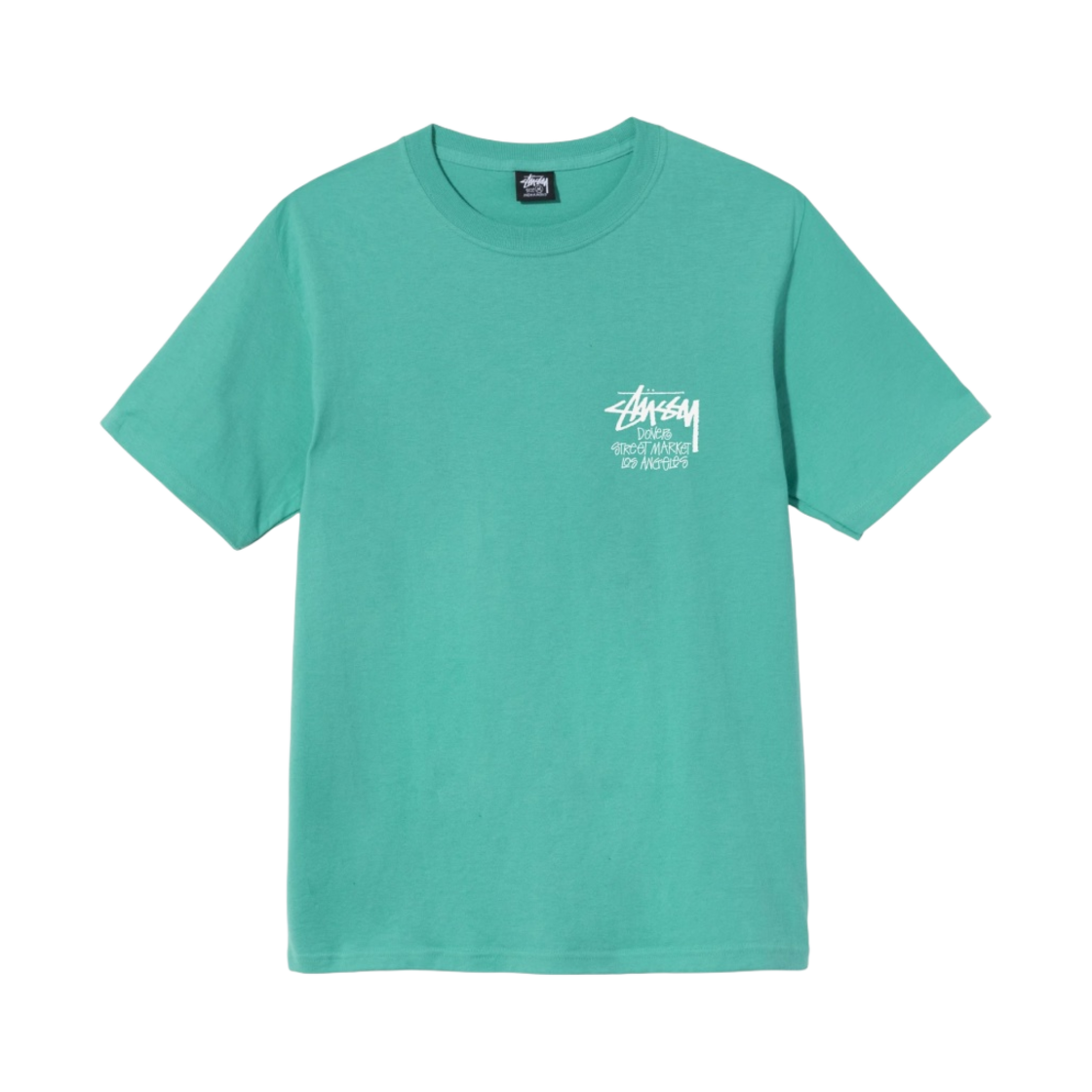 스투시 스탁 도버 스트리트 마켓 LA 티셔츠 그린 2021(Stussy Stock DSM Los Angeles T-Shirt Green 2021) - 2