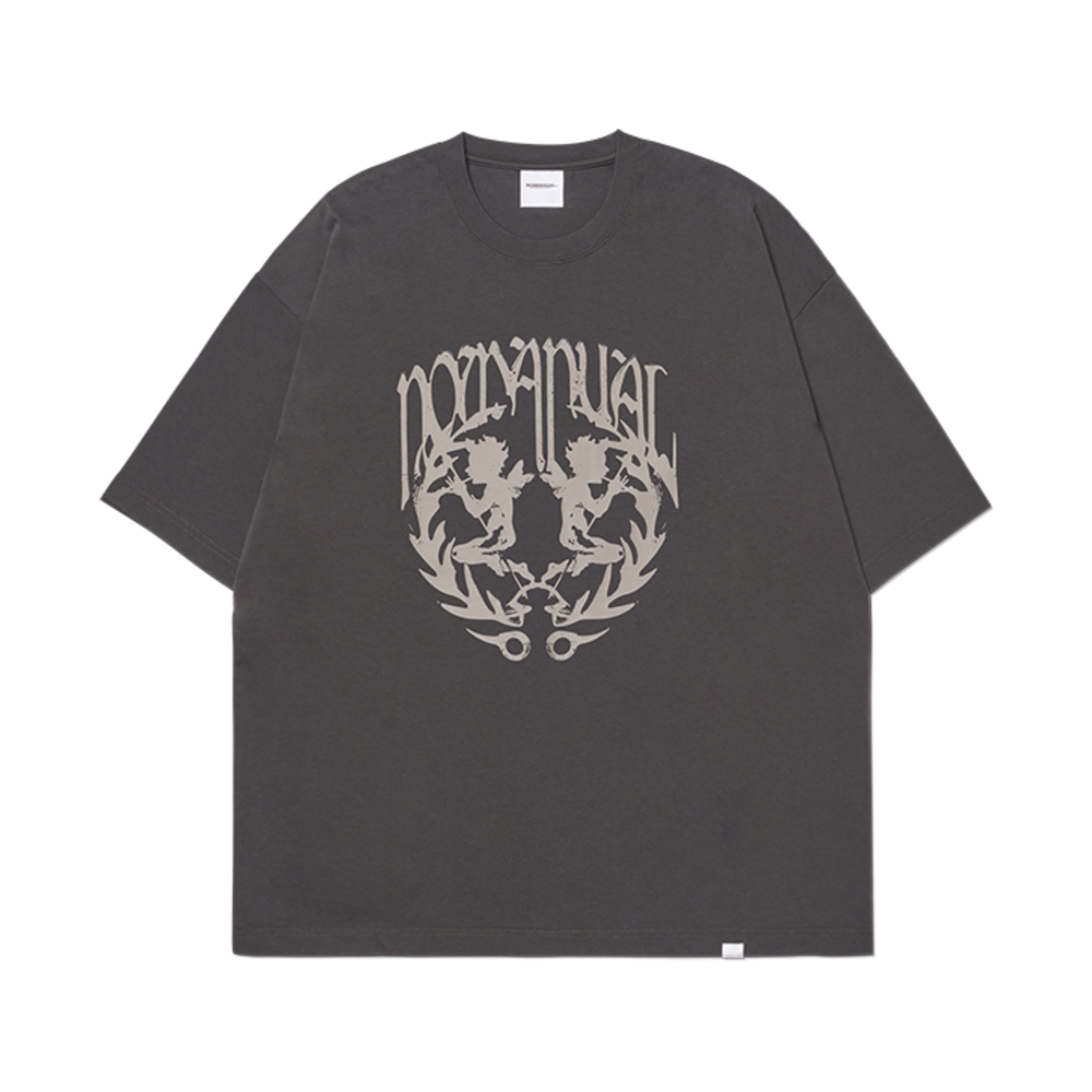 노매뉴얼 NM 엔젤 티셔츠 차콜